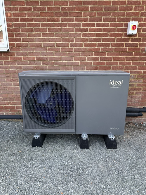 Air source heat pump installation plus radiator replacement in Christchurch