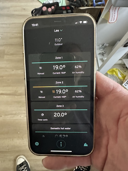 controlling the heating
