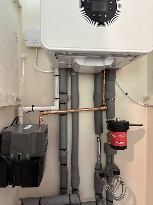 pipework for the new boiler