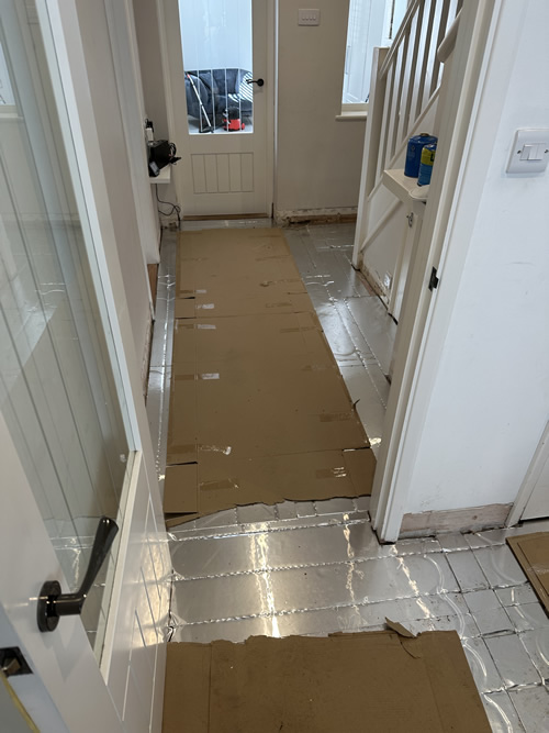 Residential underfloor heating project in Ferndown