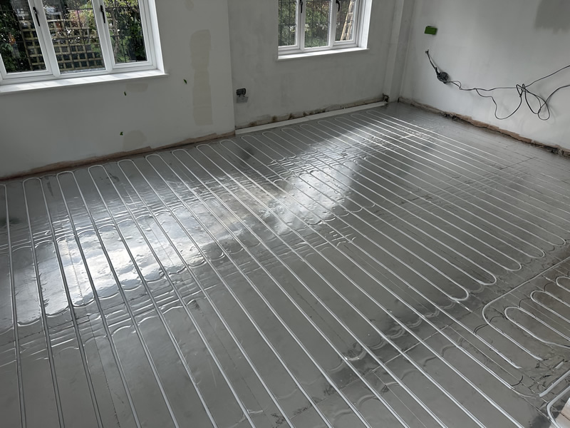 underfloor heating with minimal floor height increase Ferndown