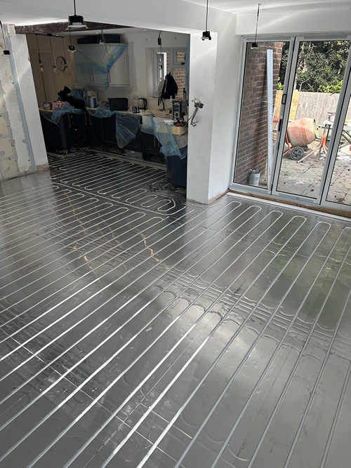 Installing underfloor heating in Ferndown home