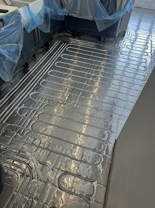 Modern underfloor heating installation Ferndown